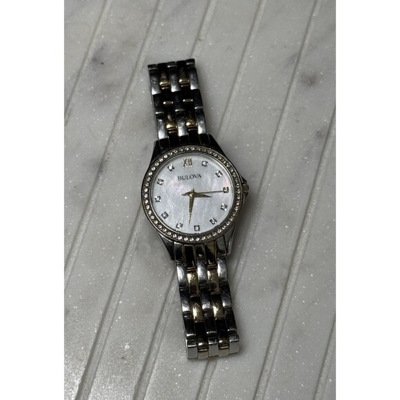 BULOVA CRYSTALS TWO TONE WOMEN\'S WATCH Stainless Steel 32MM (Needs Battery) main image 11